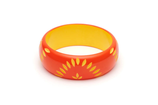 Splendette Wide Sunset Carved Duchess Bangle