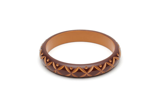 Splendette Midi Walnut Carved Duchess Bangle