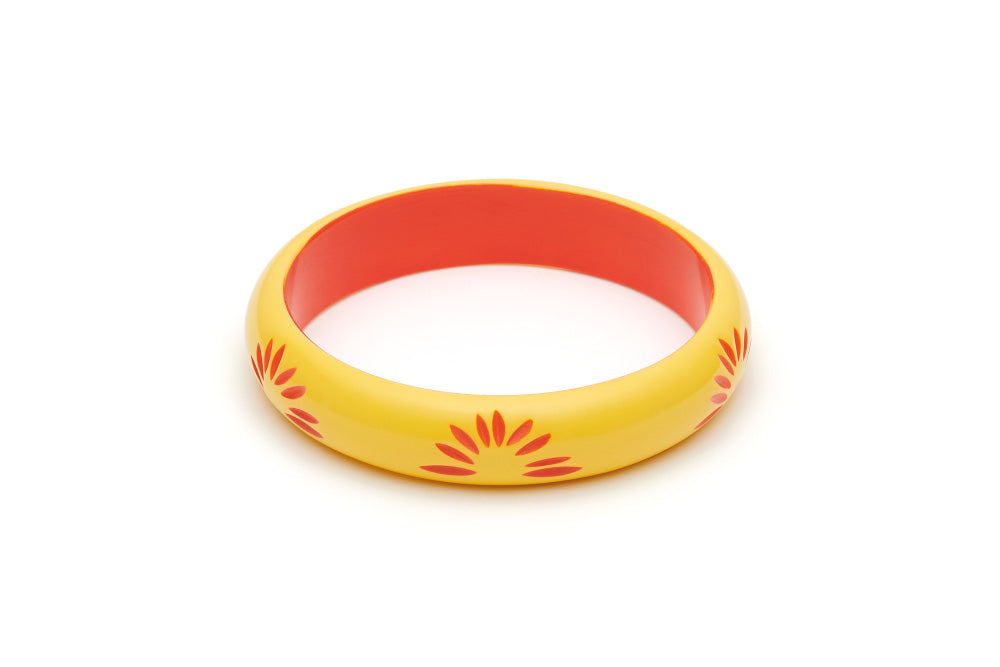 Splendette Wide Sunrise Carved Duchess Bangle