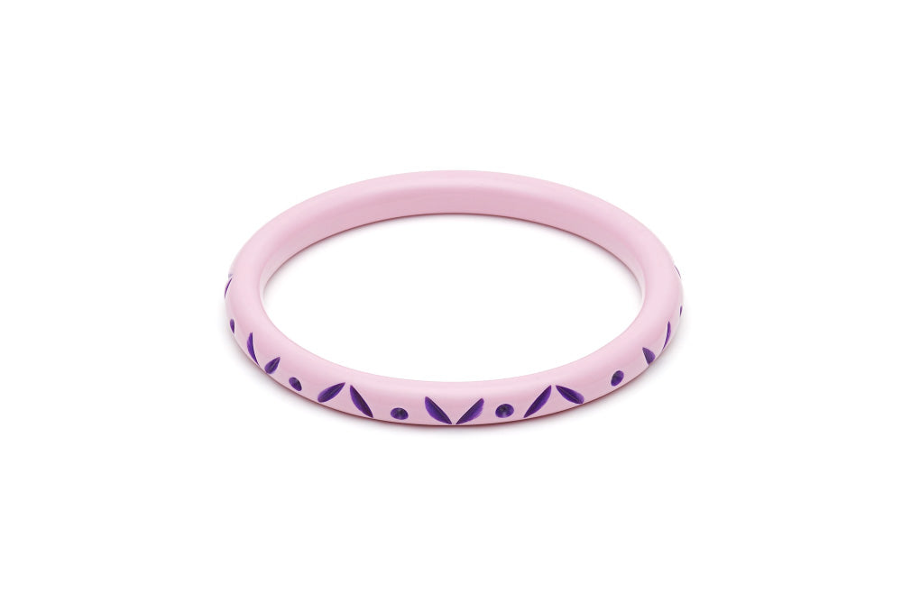 Narrow Clematis Carved Duchess Bangle
