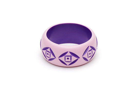 Wide Clematis Carved Maiden Bangle