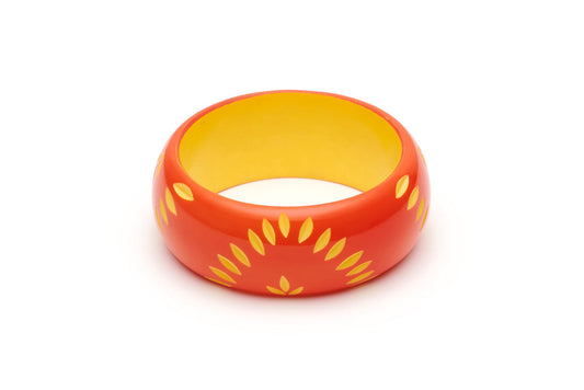 Splendette Wide Sunset Carved Bangle