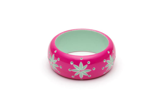 Splendette Wide Flamingo Carved Maiden Bangle