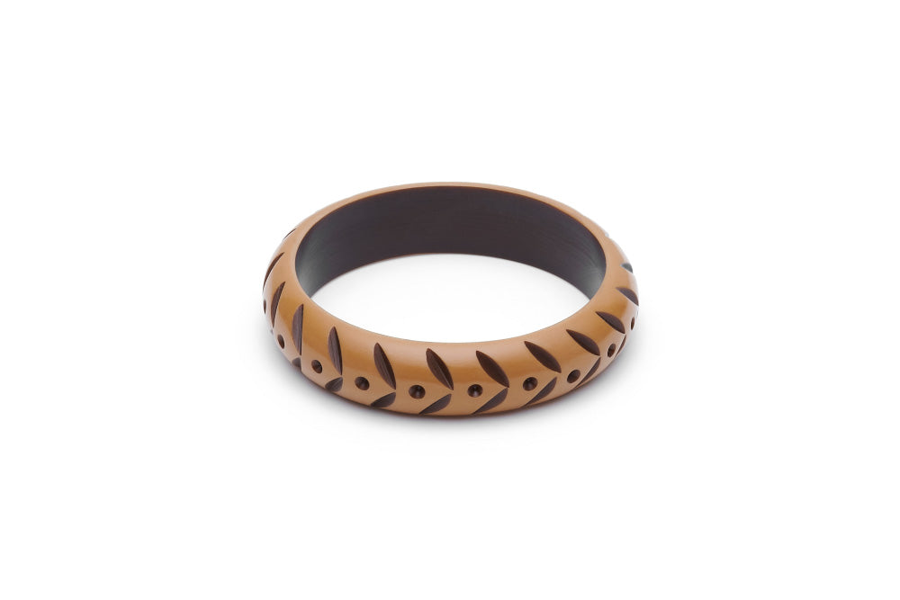 Splendette Midi Almond Carved Maiden Bangle
