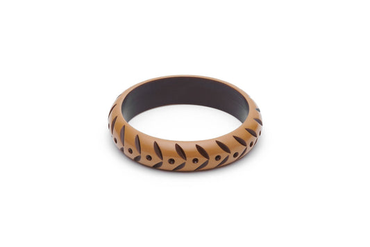 Splendette Midi Almond Carved Maiden Bangle