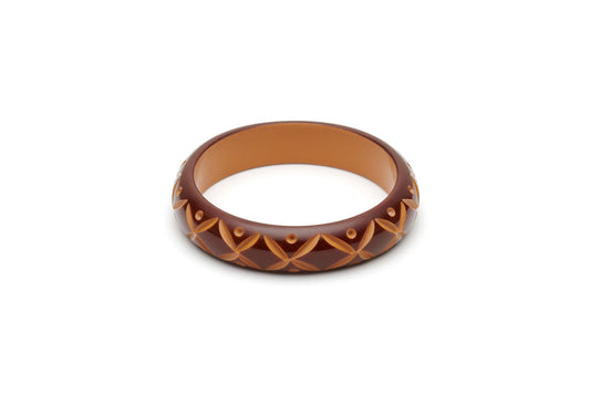 Splendette Midi Walnut Carved Maiden Bangle