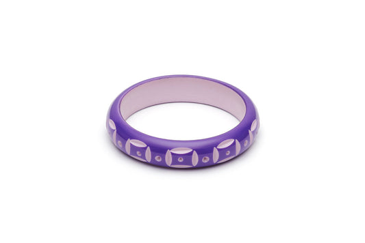 Splendette Midi Violet Carved Maiden Bangle