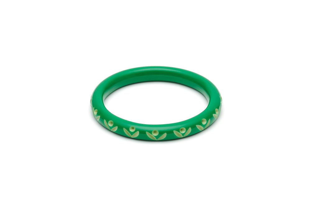 Splendette Narrow Summer Carved Bangle