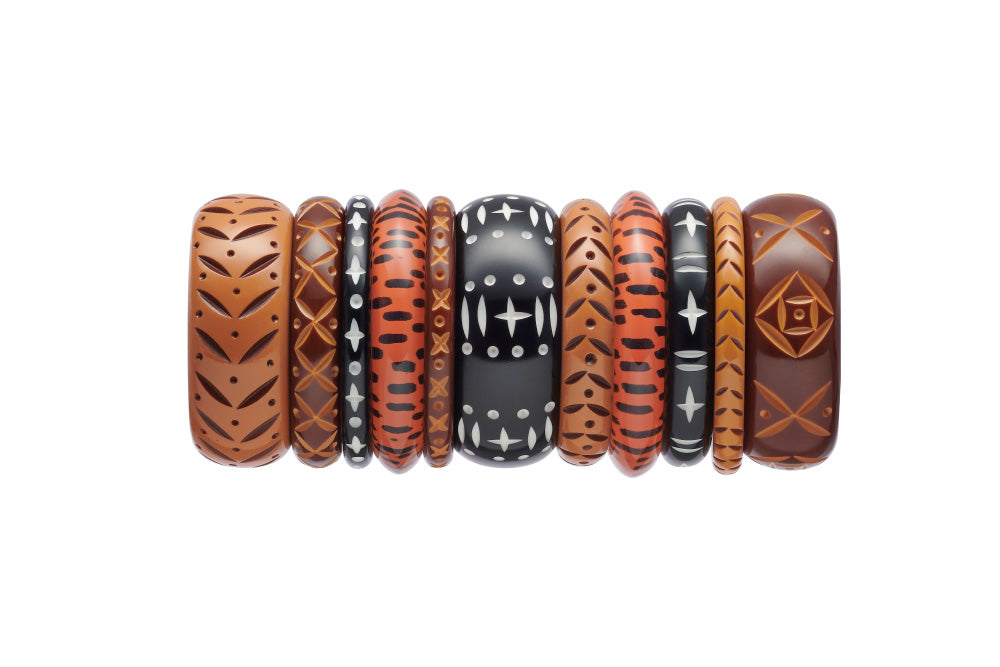 Almond and Walnut Set of 3 Bangles