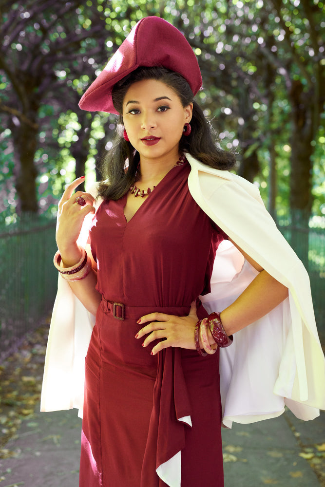 Midi Golden Burgundy Fakelite Bangle