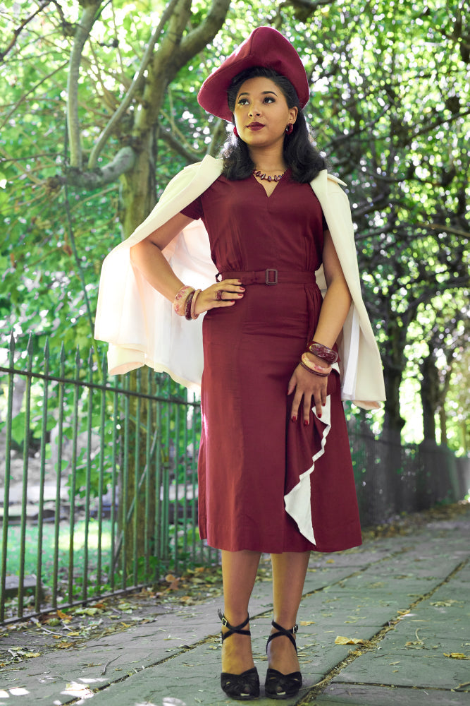 Narrow Burgundy Crème Fakelite Bangle