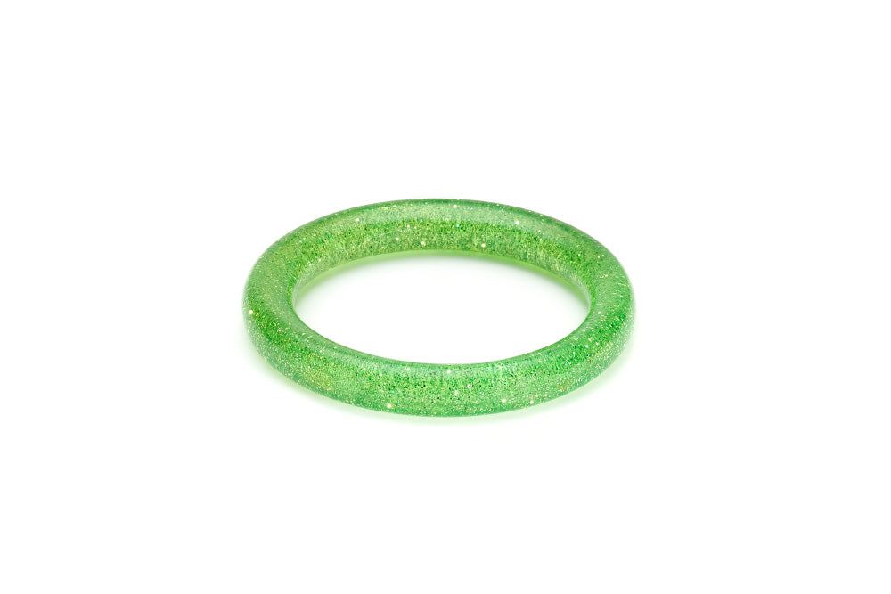 Archive - Narrow Leaf Green Glitter Maiden Bangle