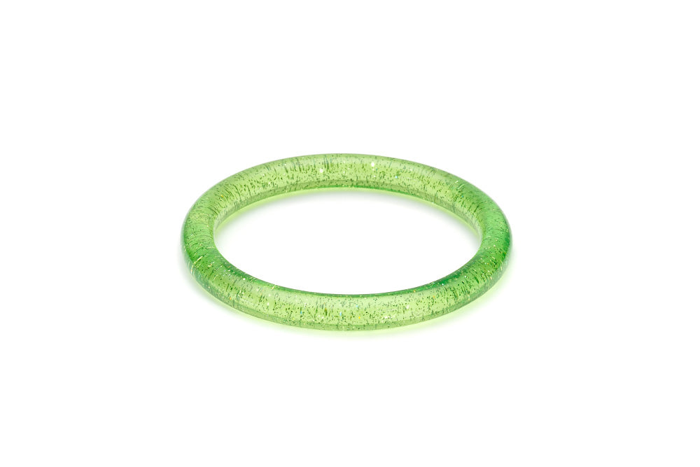 Archive - Narrow Leaf Green Glitter Bangle