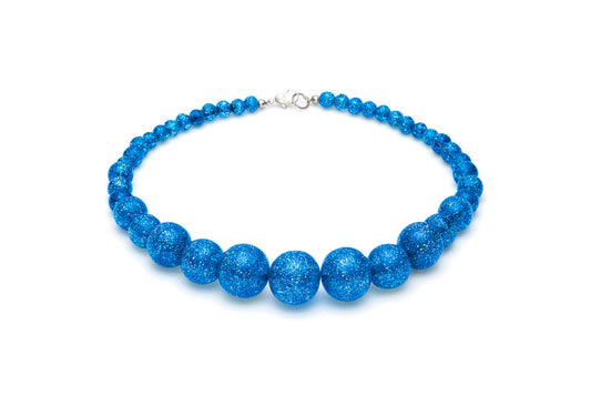 Archive - Blue Glitter Bead Necklace