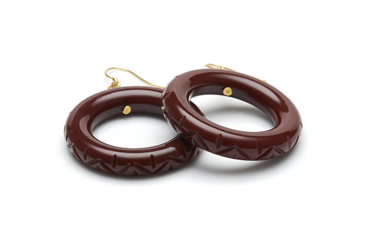 Fakelite drop hoop earrings in mouse