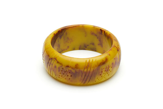 Handmade style wide bangle in catkin