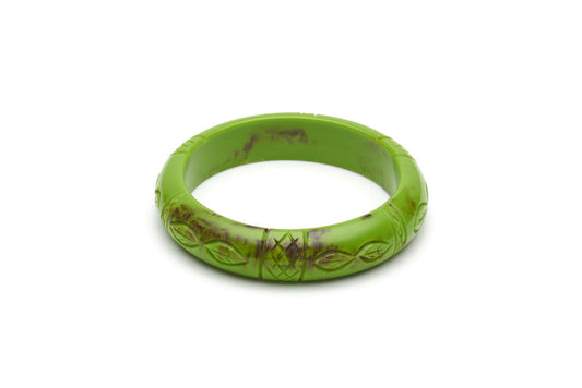 Bakelite style midi bangle in alder green