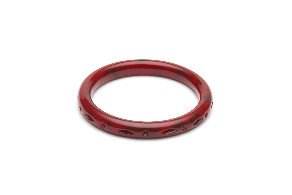 Rockabilly Style narrow bangle in mulberry