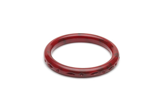 Rockabilly Style narrow bangle in mulberry