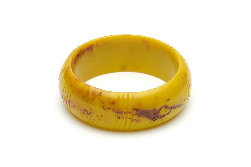 Handmade style wide duchess bangle in catkin