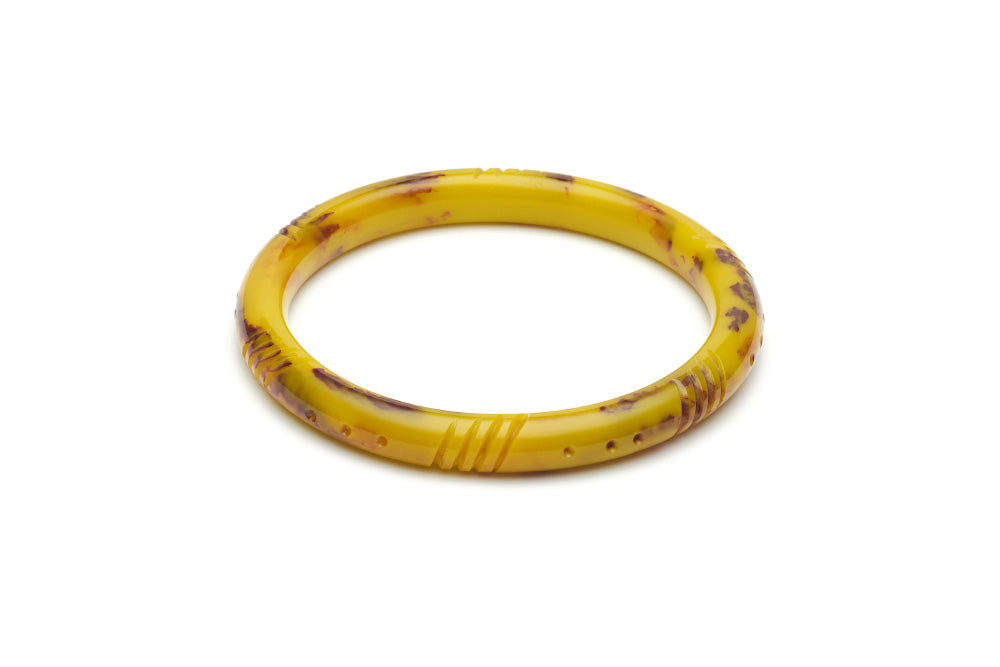 Handmade style narrow duchess bangle in catkin