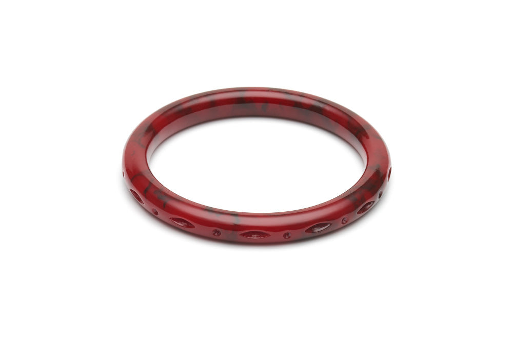 Rockabilly Style narrow duchess bangle in mulberry