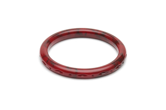 Rockabilly Style narrow duchess bangle in mulberry