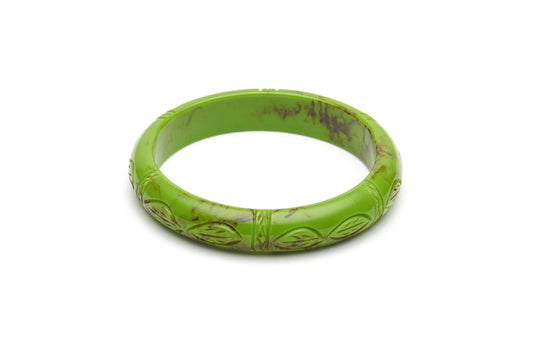 Bakelite style midi duchess bangle in alder green