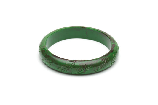 Vintage style midi duchess bangle in fern