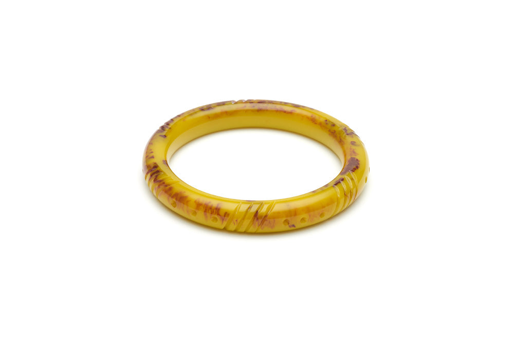 Handmade style narrow maiden bangle in catkin