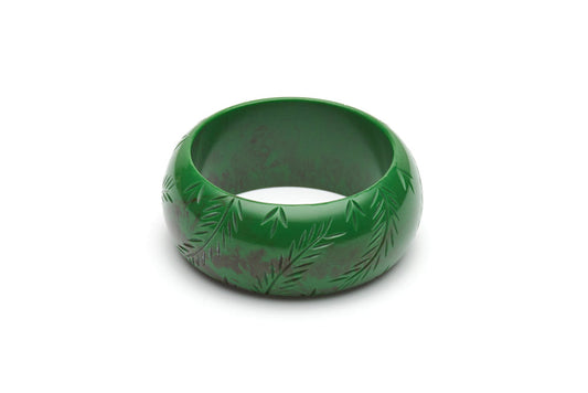 Vintage style wide maiden bangle in fern