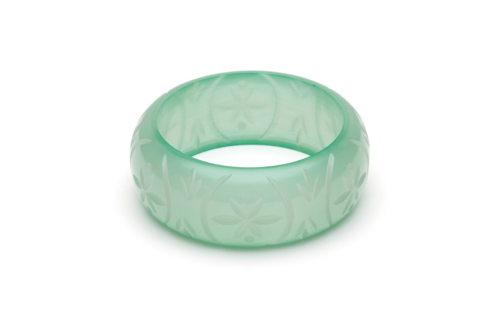 Wide Mint Sorbet Fakelite Bangle