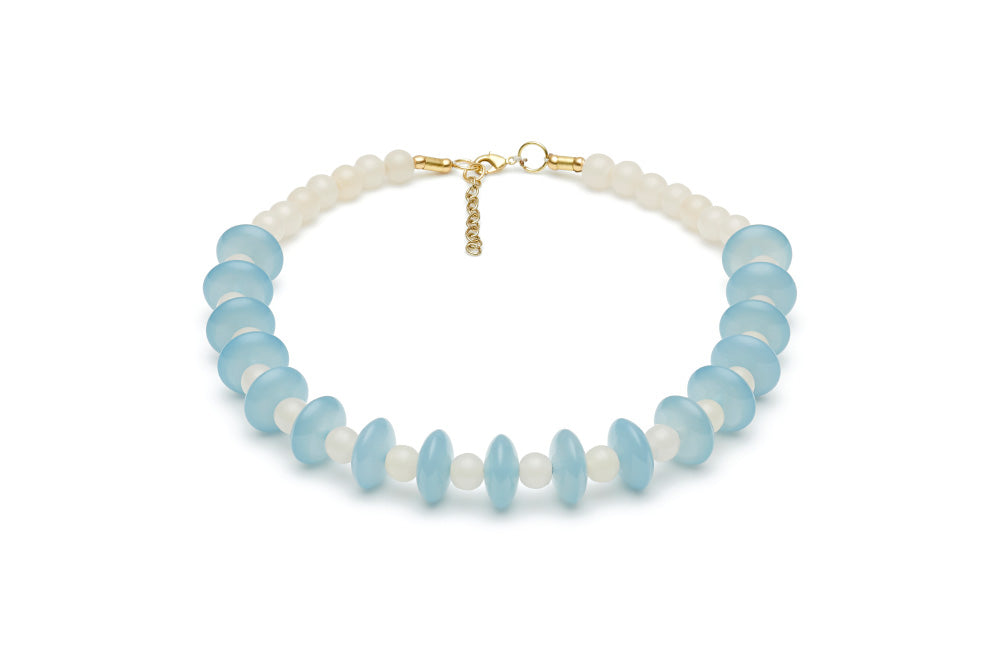 Frosty Fakelite Bead Necklace