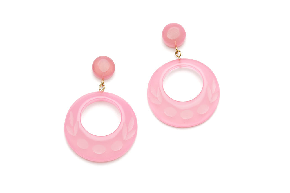 Bon Bon Fakelite Drop Hoop Earrings