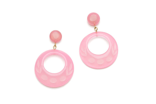 Bon Bon Fakelite Drop Hoop Earrings