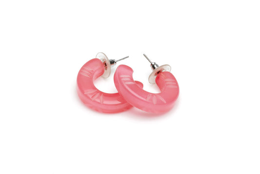 Rose Fakelite Hoop Earrings