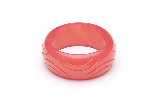 1950s Style Wide Bangle in Tropical Punch Fakelite