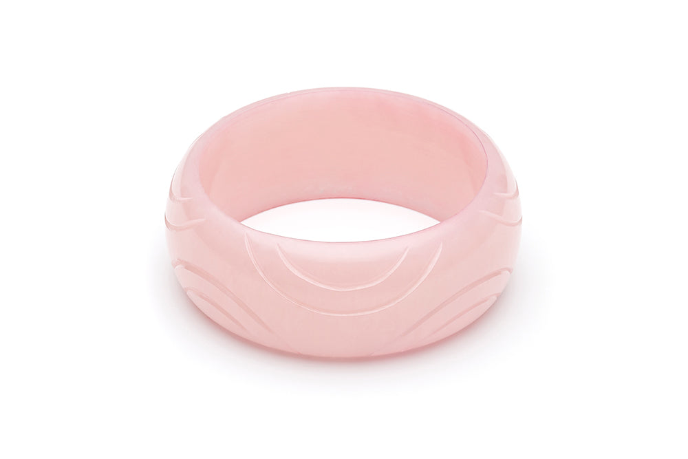 Wide Pale Peach Fakelite Duchess Bangle