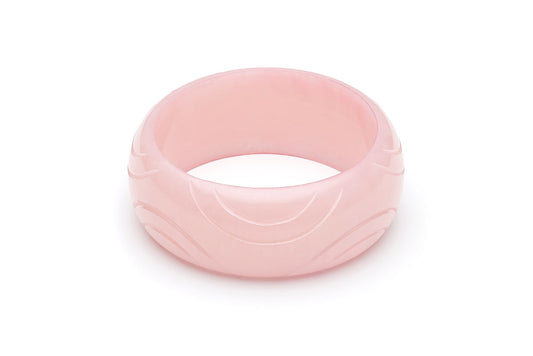 Wide Pale Peach Fakelite Duchess Bangle