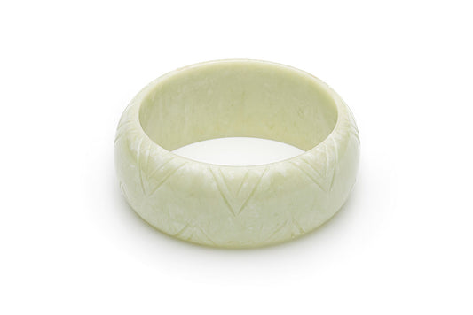 1940s Bakelite Style Larger Sized Pale Green Bangle