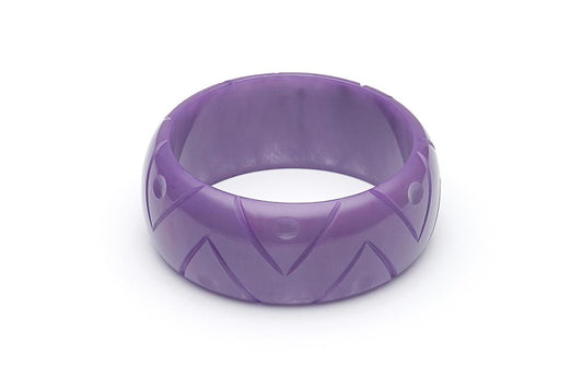 1940s Style Larger Duchess Bangle in Amethyst Purple Fakelite
