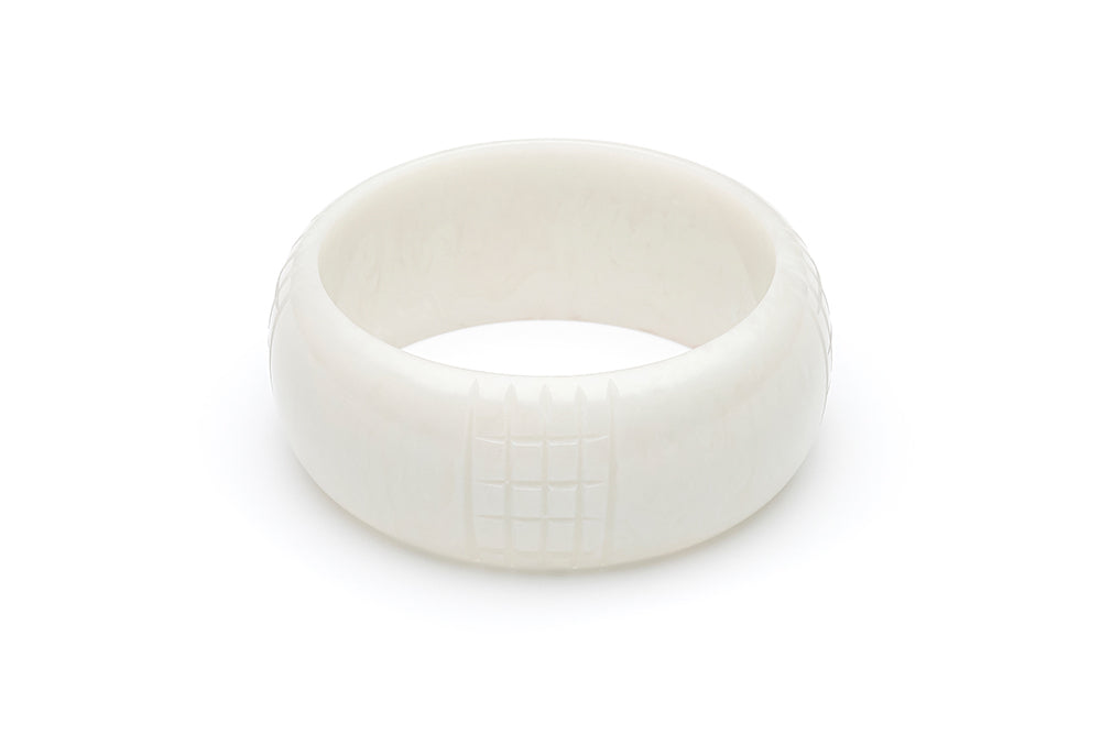 Vintage Style Bangle in Cloud Grey Fakelite