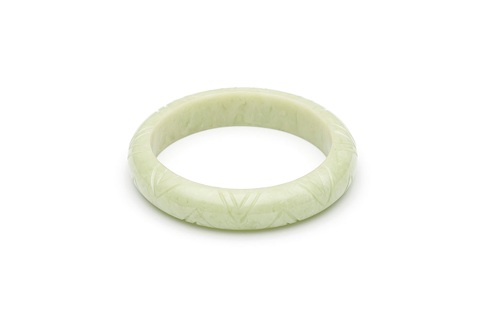 1940s Bakelite Style Lichen Green Midi Bangle