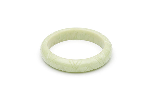 1940s Bakelite Style Lichen Green Midi Bangle