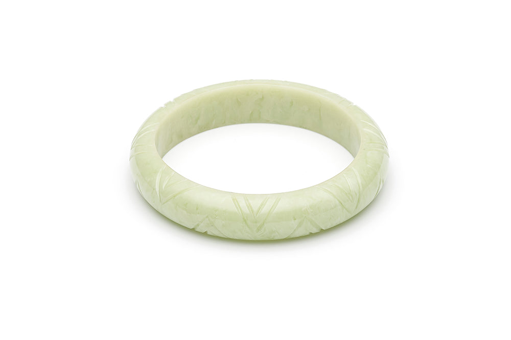 1940s Bakelite Style Larger Sized Pale Green Bangle