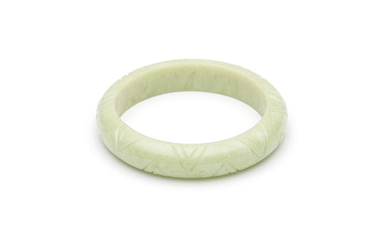 1940s Bakelite Style Larger Sized Pale Green Bangle