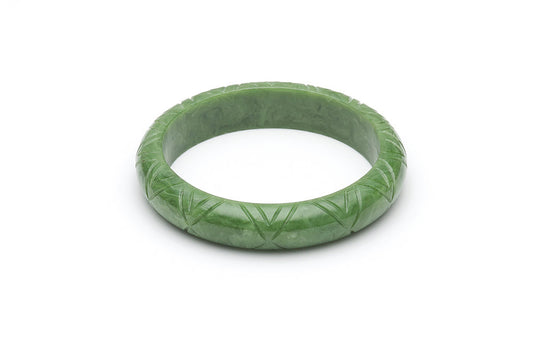 1940s Bakelite Style Green Bangle