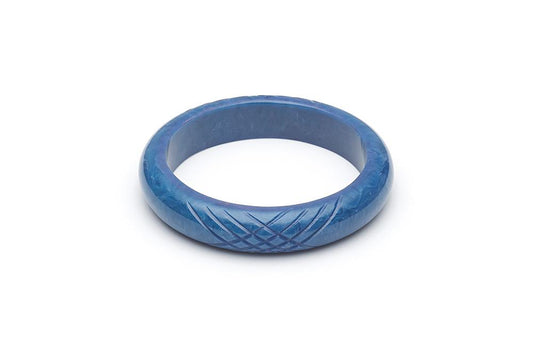 Handmade Midi Bangle in Periwinkle Blue Fakelite