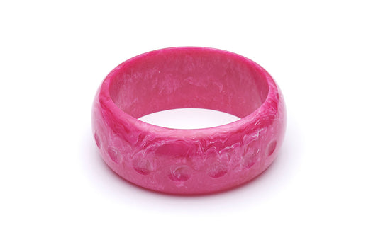 1950s Style Larger Sized Bangle in Wide Candy Pink