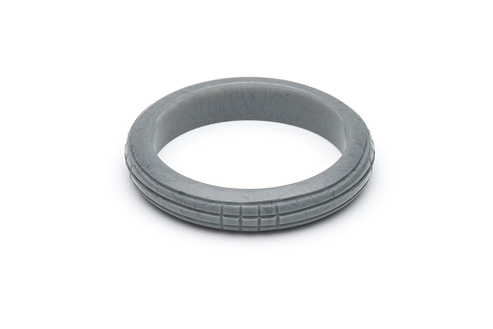Vintage Style Bangle in Stone Grey Fakelite
